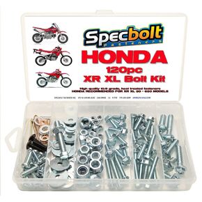 120pc Specbolt Fasteners Brand Bolt Kit Maintenance & Restoration of Japanese Style Dirtbikes XR XL Models 50 80 100 185 200 250 400 500 600 650