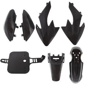 munirater Plastic Mud Guard Body Work Fairing Kit Set Replacement for XR50 CRF50 SDG SSR 107 125 Dirt Pit Bike Black