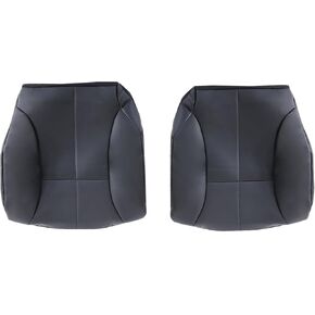 NLQR Black Driver and Passenger Sides Bottom Replacement Microfiber Leather Seat Covers Compatible with Dodge Ram 1500 2500 3500 1998 1999 2000 2001 2002
