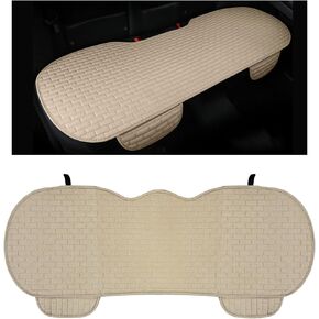 Car Back Seat Cover, Comfortable Non-Slip Rear Bench Car Seat Cover with Storage Pocket, Universal Breathable Automotive Rear Seat Bottom Cover Protector Pad, Car Accessories (Black)