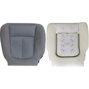SecosAutoparts Driver Side Bottom & Foam Cushion Replacement Cloth Seat Cover Gray Compatible with Ford F-150 XLT XL 2011 2012 2013 2014