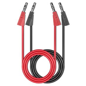 Goupchn Multimeter Test Leads Set Banana Plug Leads Kit Stackable Banana to Alligator Clips, Banana to Banana Plugs, Banana to Test Hook Clips Copper Electrical Wires