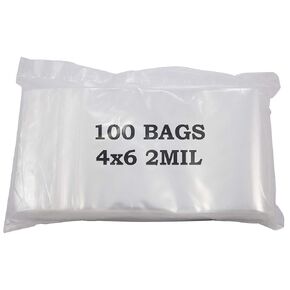 Jewelry Displays & Boxes 4x6 Clear Zipper Bags (Package of 100)