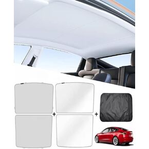 Model Y Sunshade, Foldable Sunroof Window Shade, Roof Sunroof Shade Upgraded Sunshade Compatible with Tesla Model Y 2021-2024