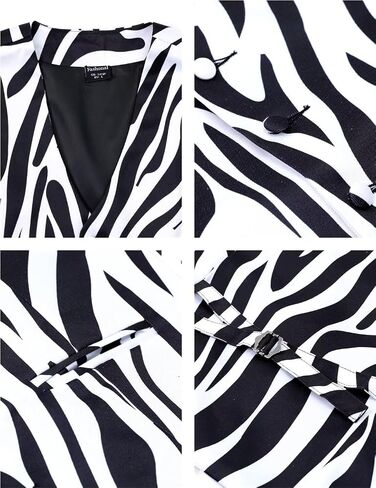 2-Piece Animal Print Vest for Men, Party Waistcoat Vest & Bow Tie, S-3XL in Kuwait
