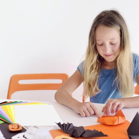 100 ورقة من ورق البطاقات الملونة للهالوين، مقاس 8.5 × 11 بوصة، أوراق قصاصات متنوعة باللون الأخضر والبرتقالي والأرجواني لعيد الهالوين للوازم المنزلية والمكتبية المدرسية، 65 رطلًا in Kuwait