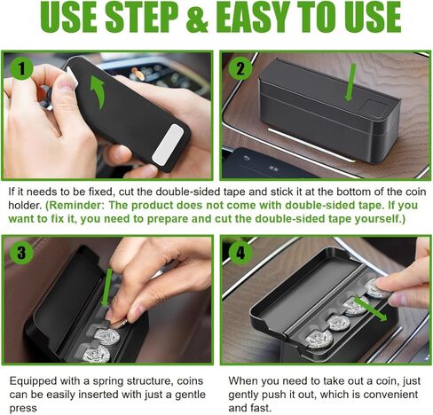 WSSROGY Car Coin Change Holder Organizer Storage Universal for Car SUV Trucks in Saudi Arabia