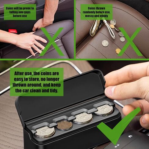 WSSROGY Car Coin Change Holder Organizer Storage Universal for Car SUV Trucks in Saudi Arabia