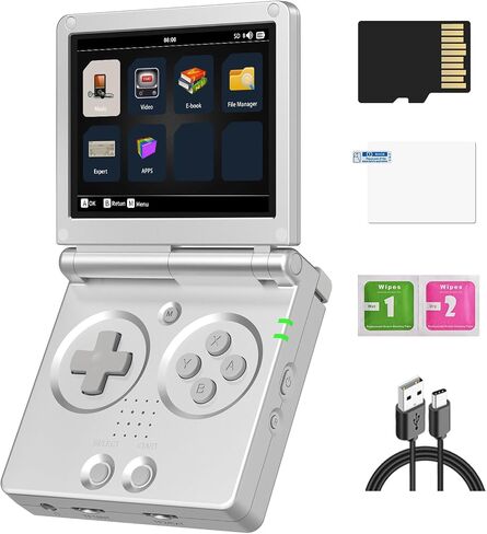 RG35XXSP Handheld Retro Game Console 3.5" IPS Screen 64GB TF Card Preload 4400 Electronic Games, 3300mAH Battery Support WiFi Bluetooth HDMI(Red New) in Saudi Arabia