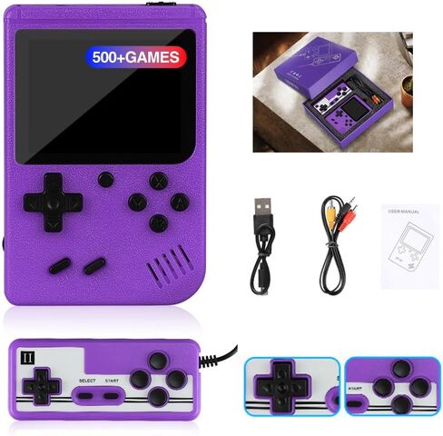 Retro Handheld Game Console, Handheld Games for Kids/Lover, Portable Handheld Game Console, 500+ FC Classic Games, Retro Game Console Support Connecting TV & 2 Players(Yellow) in Saudi Arabia