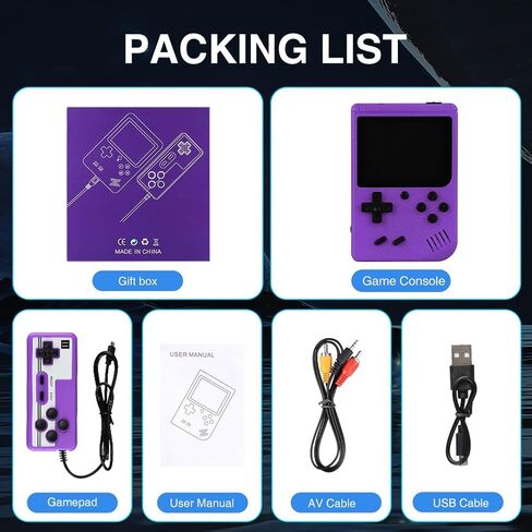 Retro Handheld Game Console, Handheld Games for Kids/Lover, Portable Handheld Game Console, 500+ FC Classic Games, Retro Game Console Support Connecting TV & 2 Players(Yellow) in Saudi Arabia