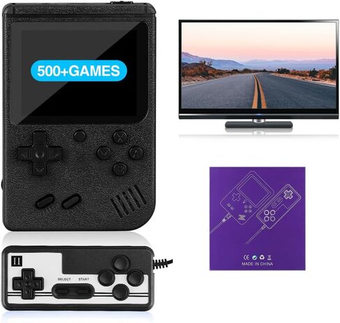 Retro Handheld Game Console, Handheld Games for Kids/Lover, Portable Handheld Game Console, 500+ FC Classic Games, Retro Game Console Support Connecting TV & 2 Players(Yellow) in Saudi Arabia