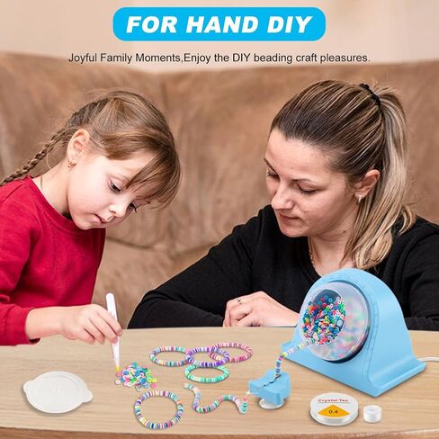 QWLWBU حبة سبينر، سبينر حبة الطين لسهولة صنع المجوهرات، USB حبة سبينر الكهربائية مع 2 إبر منحنية، سبينر كهربائي سريع الديكور للمجوهرات DIY والأساور والقلائد in Kuwait