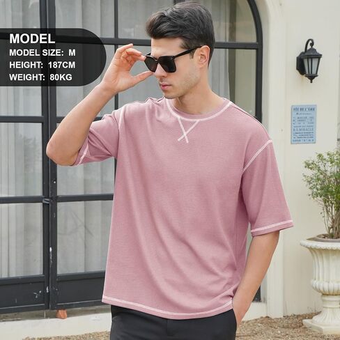 DEOLAX Mens T-Shirts Men‘s Loose Fit Athletic T-Shirts Crew Neck Outdoor Workout Mens Tops Fashion Soild Mens Tee in Saudi Arabia