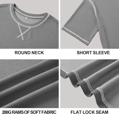 DEOLAX Mens T-Shirts Men‘s Loose Fit Athletic T-Shirts Crew Neck Outdoor Workout Mens Tops Fashion Soild Mens Tee in Kuwait