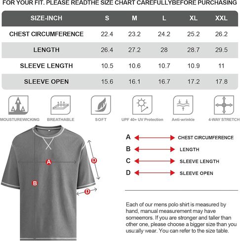 DEOLAX Mens T-Shirts Men‘s Loose Fit Athletic T-Shirts Crew Neck Outdoor Workout Mens Tops Fashion Soild Mens Tee in Kuwait