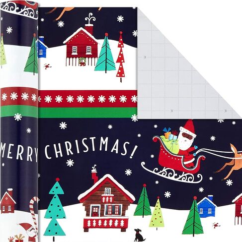 Hallmark Tri Pack IOP Mahogany Roll Wrap, Pack of 3, Jazzy Santa, 3 Pack in Saudi Arabia