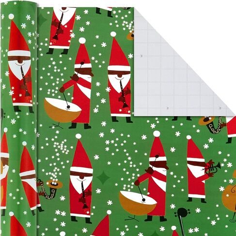 Hallmark Tri Pack IOP Mahogany Roll Wrap, Pack of 3, Jazzy Santa, 3 Pack in Saudi Arabia