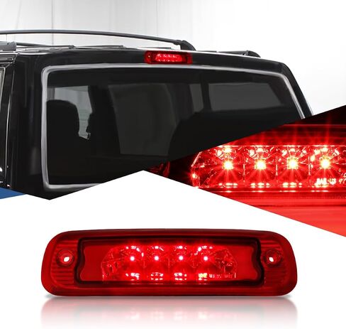 Auto Dynasty Tinted Housing LED 3rd Third Rear Tail High Mount Brake Light Lamp Compatible with Jeep Cherokee 97-01 in Kuwait