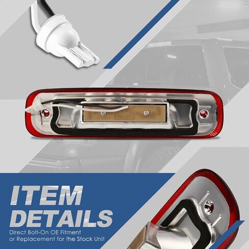 Auto Dynasty Tinted Housing LED 3rd Third Rear Tail High Mount Brake Light Lamp Compatible with Jeep Cherokee 97-01 in Kuwait