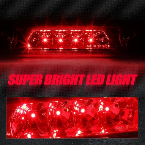 Auto Dynasty Tinted Housing LED 3rd Third Rear Tail High Mount Brake Light Lamp Compatible with Jeep Cherokee 97-01 in Kuwait