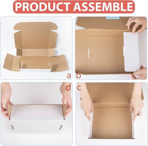 مركز لوحة السجادة، صناديق شحن بيضاء مقاس 9 × 6 × 3، صندوق من الورق المقوى المموج الصغير، بريد للأعمال الصغيرة، بريد الهدايا، كرتون التعبئة، 26 حزمة in Kuwait