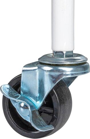 عربة تخزين نحيفة من 3 طبقات، إطار فولاذي عالي التحمل، عجلات ناعمة مع أقفال، لمسة نهائية من مسحوق الطلاء، مقابض مقوسة، سهلة التجميع، حديثة، مدمجة، بيضاء in Kuwait