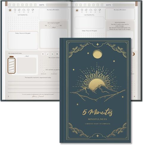 5 Minute Journal the Five Minute- Gratitude Journal with Prompts - 20 Weeks 5 Minute Journal for Women & Men - Undated Mindfulness Journal for Affirmation, Mindfulness & Reflection in Saudi Arabia