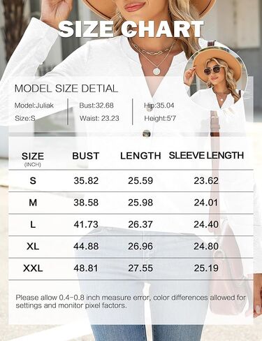 Micoson Women's Casual Long Sleeve Tops V Neck Button Shirts Fall Fashion Blouse Basic Work Tops in Saudi Arabia