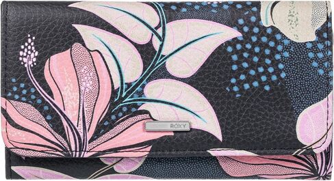 Roxy Women's Stylish Textured Vegan-Friendly Faux Leather Trifold Wallet with Embossed Artwork in Saudi Arabia