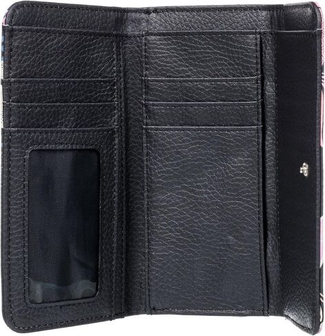 Roxy Women's Stylish Textured Vegan-Friendly Faux Leather Trifold Wallet with Embossed Artwork in Saudi Arabia