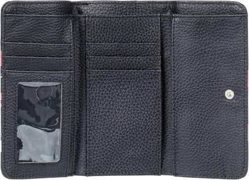 Roxy Women's Stylish Textured Vegan-Friendly Faux Leather Trifold Wallet with Embossed Artwork in Saudi Arabia