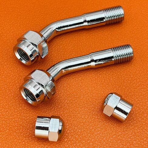 Valve Stem Extenders,45 Degree 90 Degree 135 Degree Tire Valve Extension Compatible for Dual Wheels Passenger Cars, RV, Stroller, Bicycles, Motorcycles and Trailers (2 Pack 135 Degree) in Kuwait