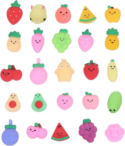 Kawaii Extrusion Toys Children's Party Gifts with Glutinous Rice Soft Toys Soft Novelty Mini Stress Relief Toys Class Prizes Birthday Gifts Gift Bag Fillers (40 Multi-Color Animals) in Saudi Arabia