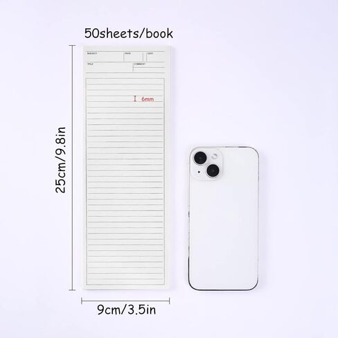 4 Pack Lined Paper Notebook, 9.8 × 3.5 inches Long Strip Notepad, Personalized Memo Pads for Planning, Tasks, Appointments, Reminders, Home, Office, 50 Sheets Per Note Pads (Lined) in Kuwait