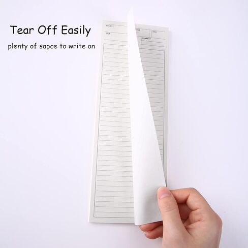 4 Pack Lined Paper Notebook, 9.8 × 3.5 inches Long Strip Notepad, Personalized Memo Pads for Planning, Tasks, Appointments, Reminders, Home, Office, 50 Sheets Per Note Pads (Lined) in Kuwait