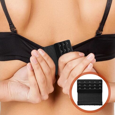 3 Pcs Women's Bra Extenders 5 Hooks 3 Rows Women Elastic Bra Extender Bra Extender Bra Strap Extender Stretchy Bra Extensions Lady's Bra Extender Bra Band Soft Comfortable Bra Hooks Replacement in Saudi Arabia