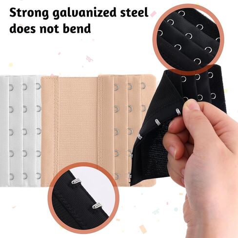 3 Pcs Women's Bra Extenders 5 Hooks 3 Rows Women Elastic Bra Extender Bra Extender Bra Strap Extender Stretchy Bra Extensions Lady's Bra Extender Bra Band Soft Comfortable Bra Hooks Replacement in Saudi Arabia