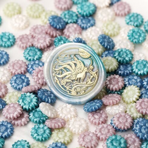 Multicolor Wax Seal Beads for Wax Stamp DIY Sealing Wax Stamp Maker Sunflower Sealing Wax Beads for Wedding Invitations Envelopes Cards Christmas Wax Sealing in Saudi Arabia