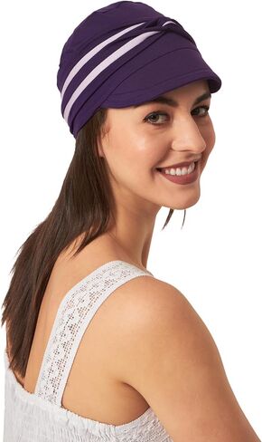 New Boy Visor Cap with Dual Tone Twisted Band for Women Chemo Patient Alopecia Hair Loss (105 Multicolor) in Saudi Arabia