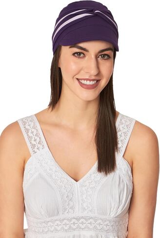 New Boy Visor Cap with Dual Tone Twisted Band for Women Chemo Patient Alopecia Hair Loss (105 Multicolor) in Saudi Arabia