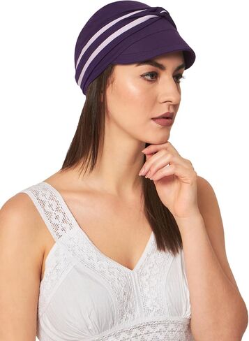 New Boy Visor Cap with Dual Tone Twisted Band for Women Chemo Patient Alopecia Hair Loss (105 Multicolor) in Saudi Arabia