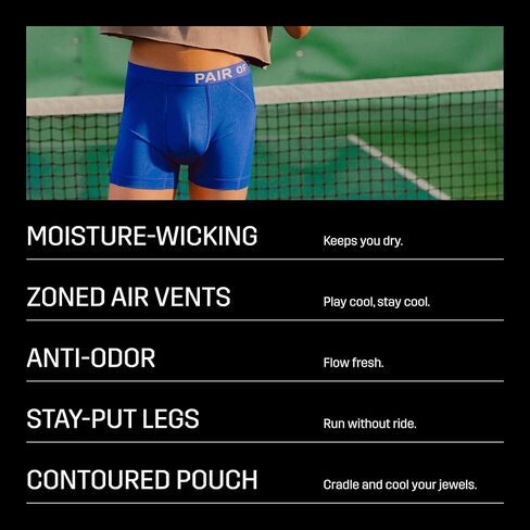 Pair of Thieves Men's SuperCool Long Boxer Brief Underwear with Vents, Supportive Pouch & Moisture-Wicking Anti-Odor Tech in Saudi Arabia