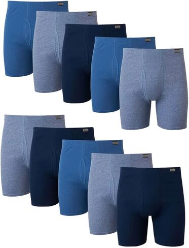 Ultimate Hanes Men's Comfort Soft 5pk Waist Band Boxer Briefs - Assorted Colors (Small) Blue in Saudi Arabia