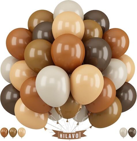 Brown Balloons Set 12 Inch Retro Brown Khaki Cream Balloons 35 Pcs Mocha Cocoa Coffee Brown Sand White Apricot Beige Nude Balloons for Neutral Bear Bridal Baby Shower Birthday Party Decorations in Saudi Arabia