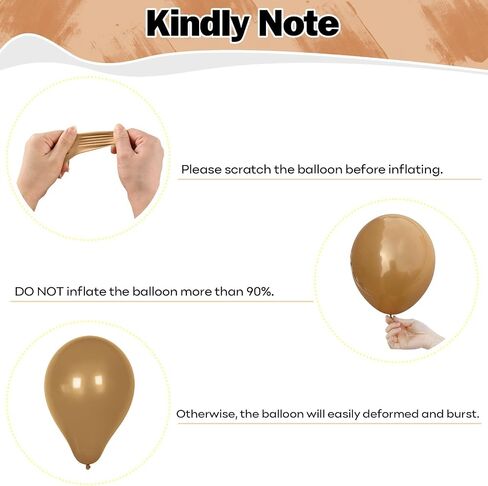 Brown Balloons Set 12 Inch Retro Brown Khaki Cream Balloons 35 Pcs Mocha Cocoa Coffee Brown Sand White Apricot Beige Nude Balloons for Neutral Bear Bridal Baby Shower Birthday Party Decorations in Saudi Arabia