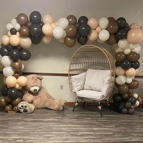Brown Balloons Set 12 Inch Retro Brown Khaki Cream Balloons 35 Pcs Mocha Cocoa Coffee Brown Sand White Apricot Beige Nude Balloons for Neutral Bear Bridal Baby Shower Birthday Party Decorations in Saudi Arabia