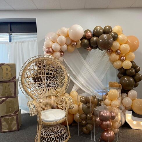 Brown Balloons Set 12 Inch Retro Brown Khaki Cream Balloons 35 Pcs Mocha Cocoa Coffee Brown Sand White Apricot Beige Nude Balloons for Neutral Bear Bridal Baby Shower Birthday Party Decorations in Saudi Arabia
