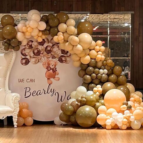 Brown Balloons Set 12 Inch Retro Brown Khaki Cream Balloons 35 Pcs Mocha Cocoa Coffee Brown Sand White Apricot Beige Nude Balloons for Neutral Bear Bridal Baby Shower Birthday Party Decorations in Saudi Arabia
