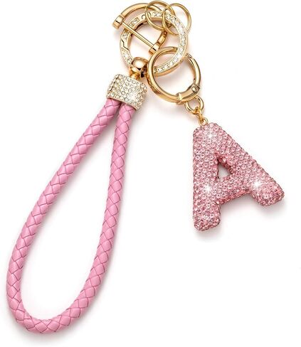 Letter Wristlet Keychain Key Chains Key Lanyard Car Keychain for Women Initial Keychains in Saudi Arabia